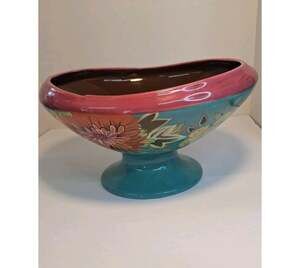 Vivre by Tracy Porter Pedestal Bowl, Handpainted Floral Design